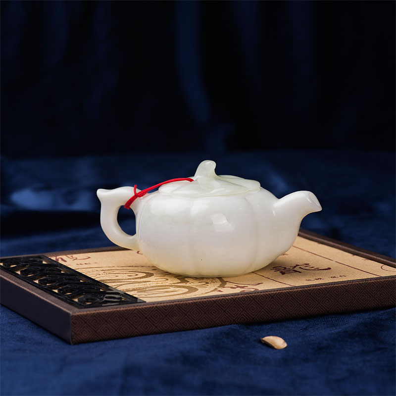 玉石茶壶-文玩茶壶-南瓜茶壶